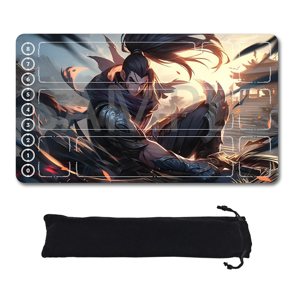 Yasuo - League Of Legends Riftbound Playmat 24x14 in + Free Storage Bag