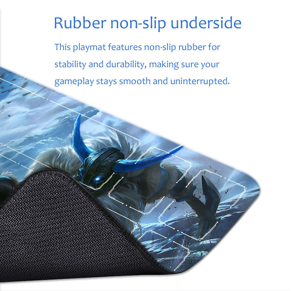 Tryndamere - League Of Legends Riftbound Playmat 24x14 in + Free Storage Bag