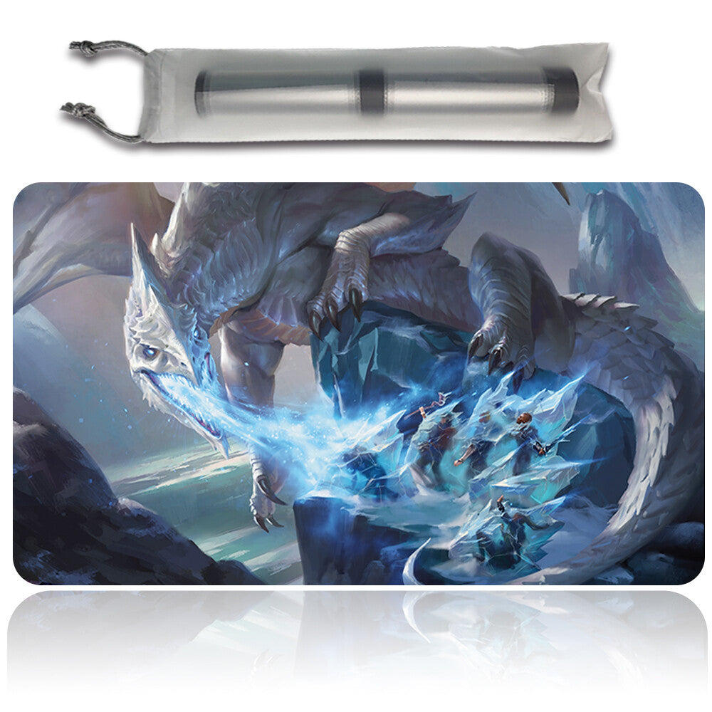 WHITE DRAGON -Board Game MTG Playmat Mouse Pad Playmat of MTG TCG CCG Stitched Edge