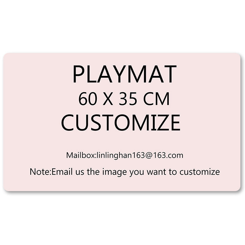 Board Game TCG Playmat Custom Picture With Card Zones Trading Card Game Playmat Stitched Edge