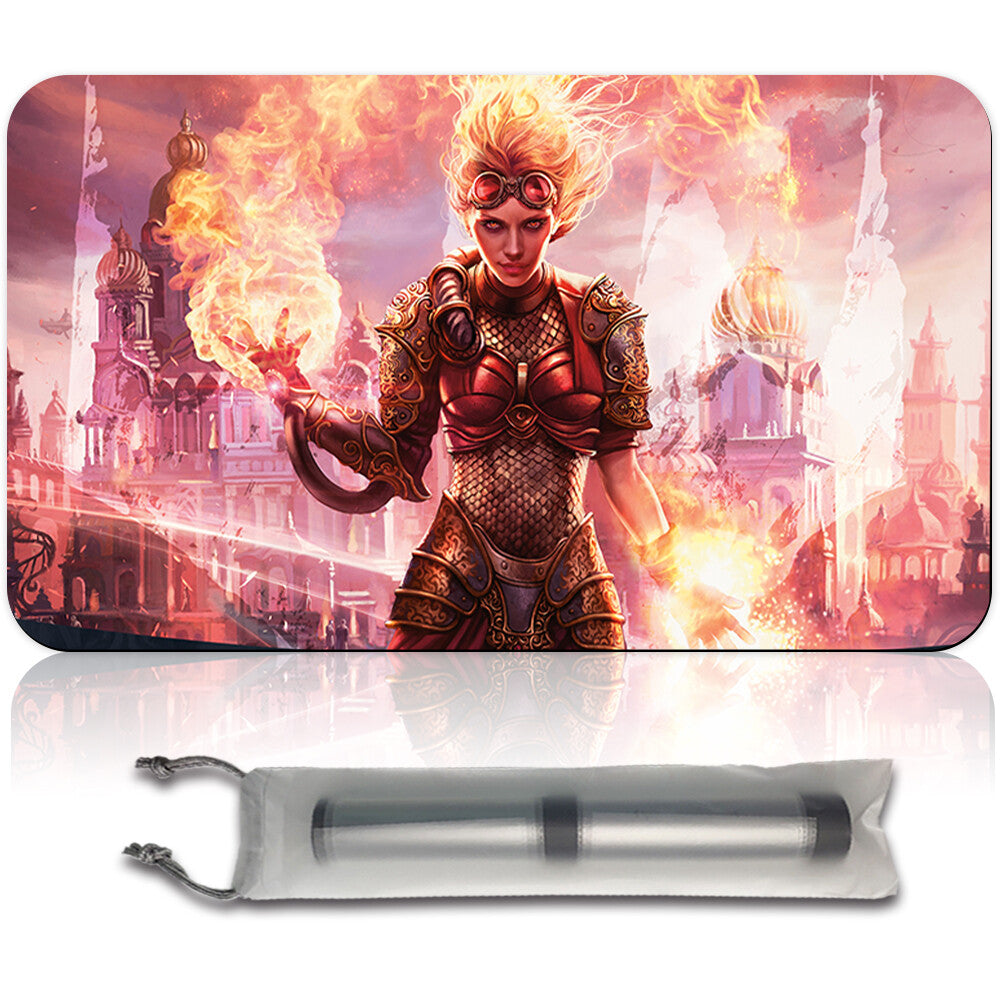 Chandra, Torch of Defiance - Board Game MTG Playmat Magic The Gathering playmat Stitched Edge