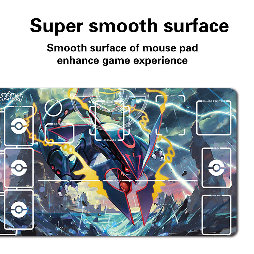 Rayquaza - Board Game Pokemon Playmat Stitched Edge Games Mousepad Play Mat of TCG CCG