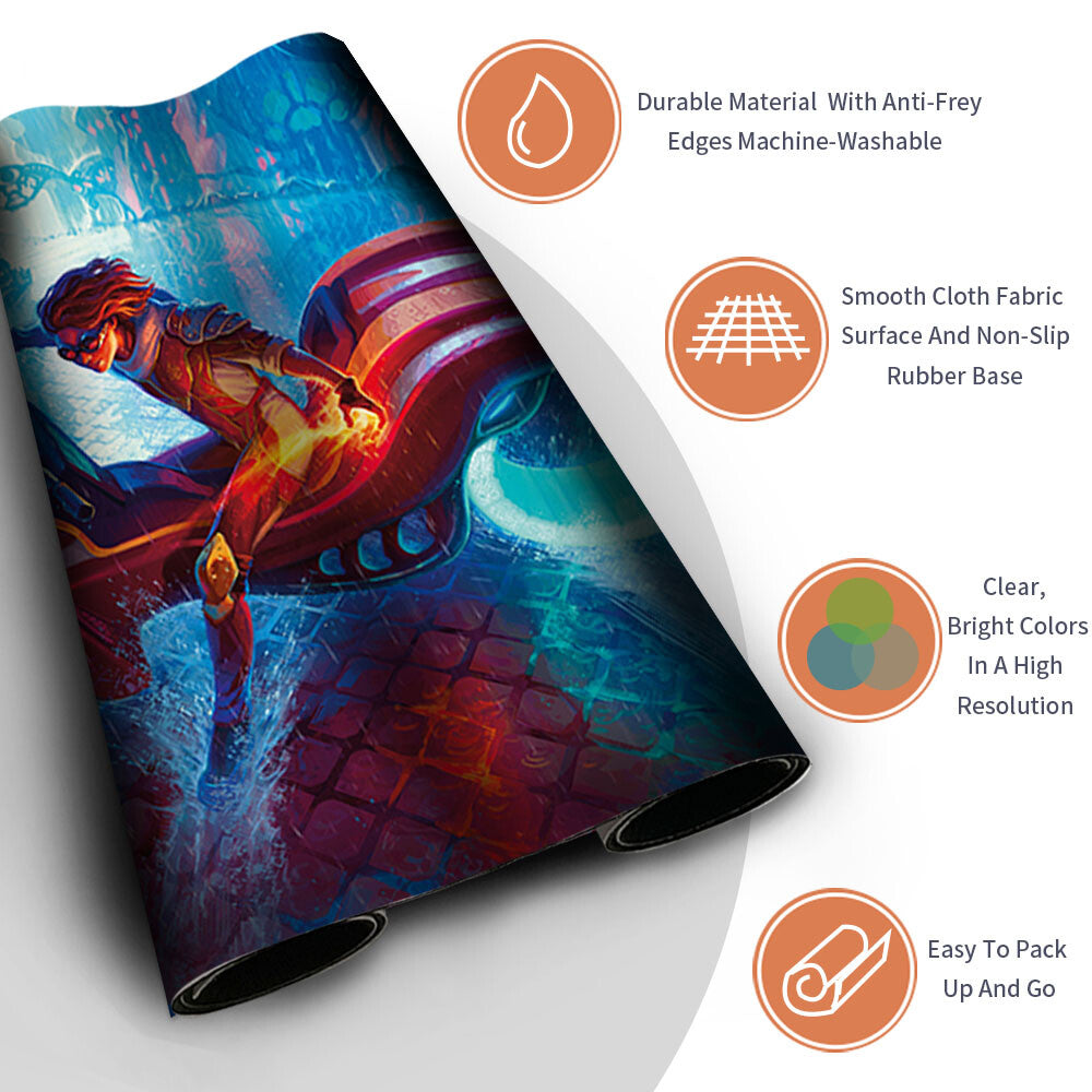 CHANDRA, SPARK HUNTER - Magic The Gathering MTG Playmat TCG CCG MTG Playmat Stitched Edge