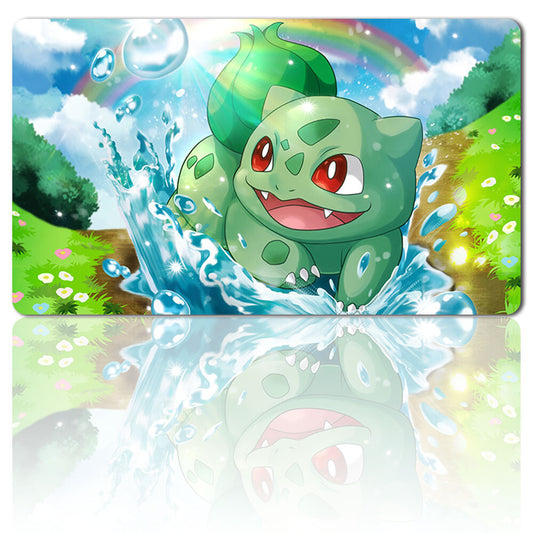 370603 - Board Game Pokemon Bulbasaur Playmat Stitched Edge Games Mousepad Play Mat of TCG