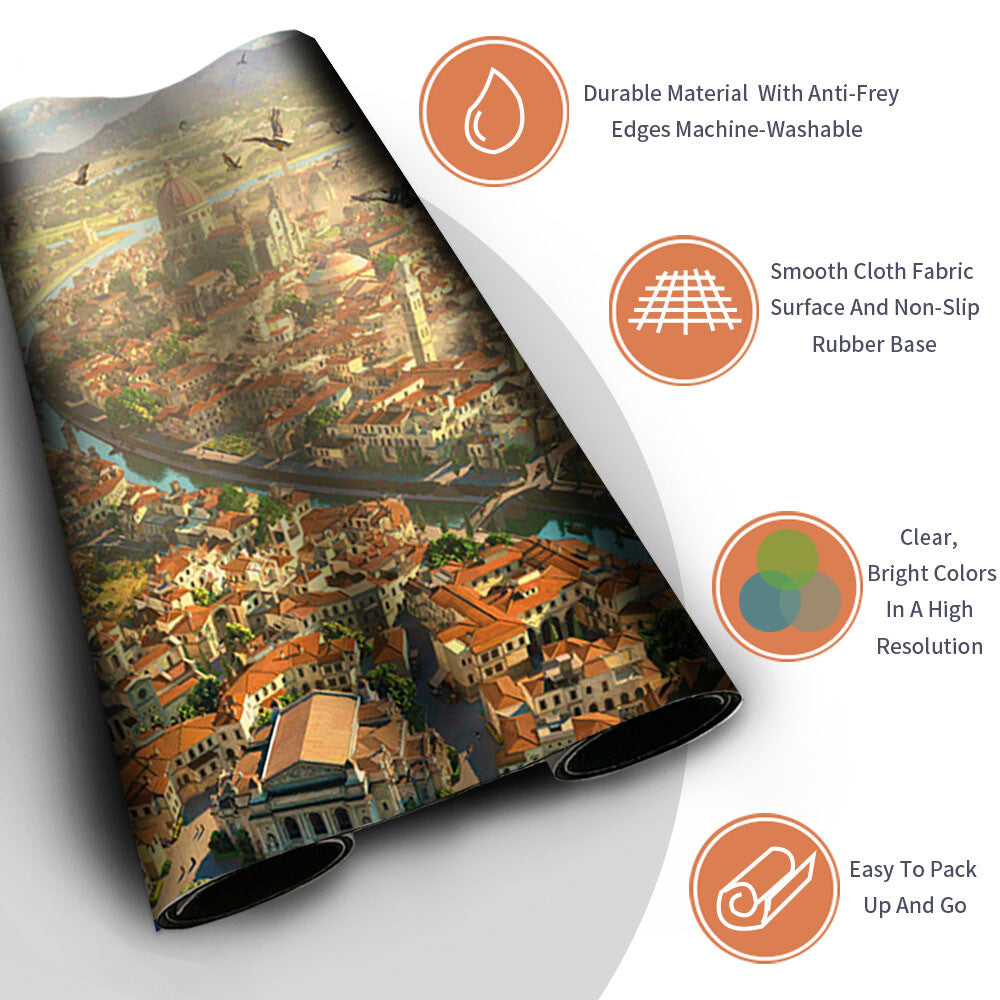 ROME VISTA - Magic The Gathering MTG Playmat TCG CCG MTG Playmat Stitched Edge