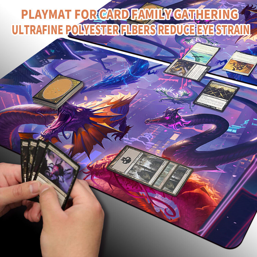 THE FIVE DRAGONS -Board Game MTG Playmat Mouse Pad Playmat of MTG CCG TCG Stitched Edge