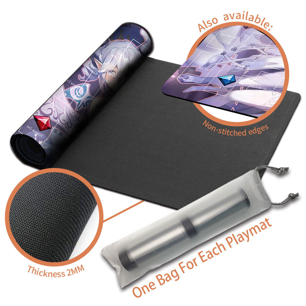 Yugioh Playmat Stitched Edge With Card Zones Yugioh Mouse pad Playmat Stitched Edge of Yugioh TCG | 3595833