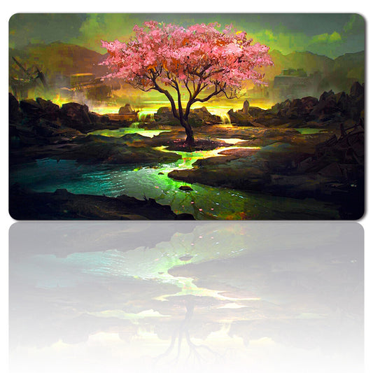 Pink-Tree - Board Game MTG Playmat Games Mousepad Play Mat of TCG Stitched Edge