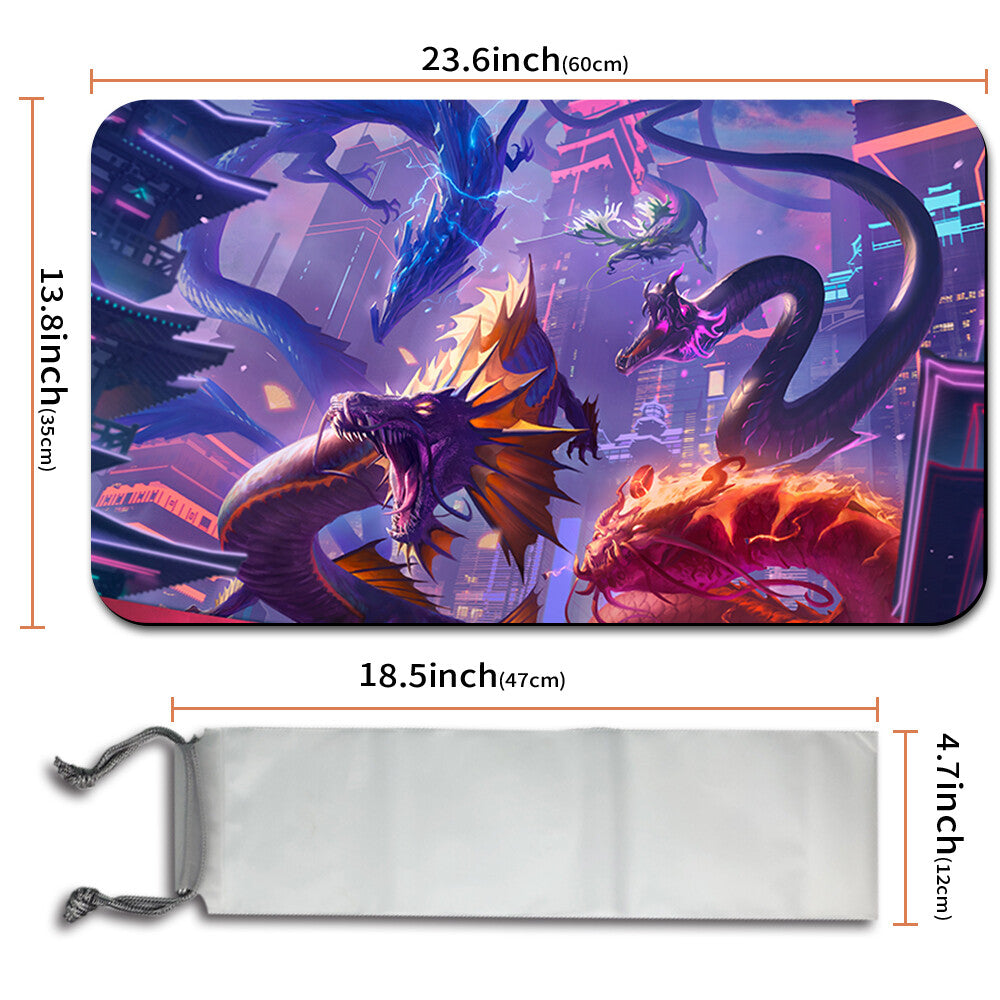 THE FIVE DRAGONS -Board Game MTG Playmat Mouse Pad Playmat of MTG CCG TCG Stitched Edge