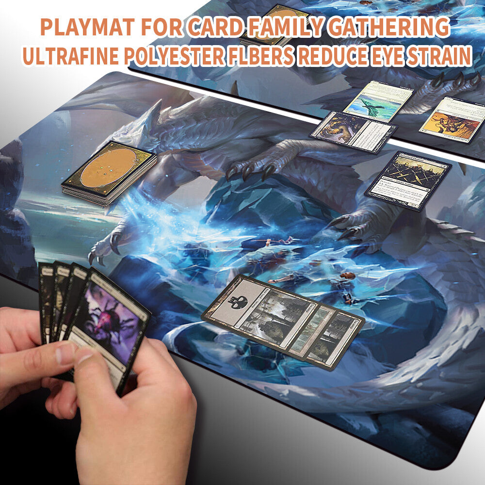 WHITE DRAGON -Board Game MTG Playmat Mouse Pad Playmat of MTG TCG CCG Stitched Edge