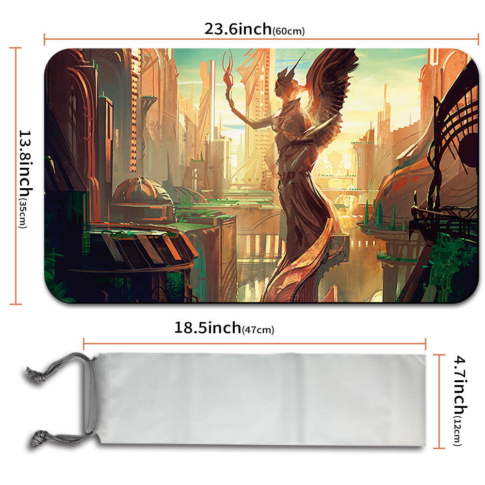 METROPOLIS FOREST -Board Game MTG Playmat Mouse pad Playmat of MTG TCG CCG Stitched Edge