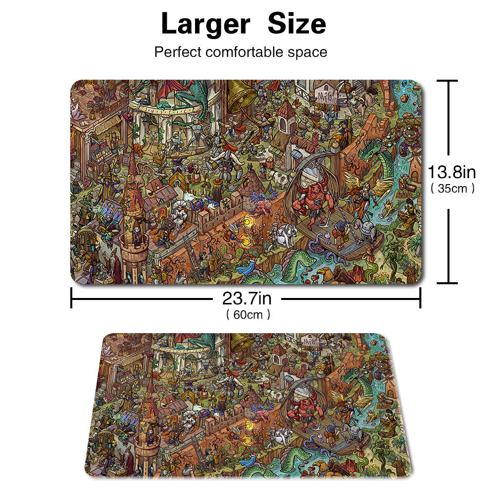 WHERE'S FBLTHP - Board Game MTG Playmat Games Mouse Pad Play Mat of TCG CCG Stitched Edge