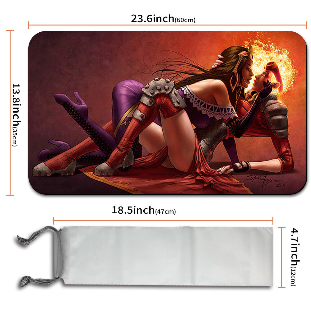 Liliana vess chandra - Magic The Gathering Playmat TCG CCG MTG Playmat Stitched Edge