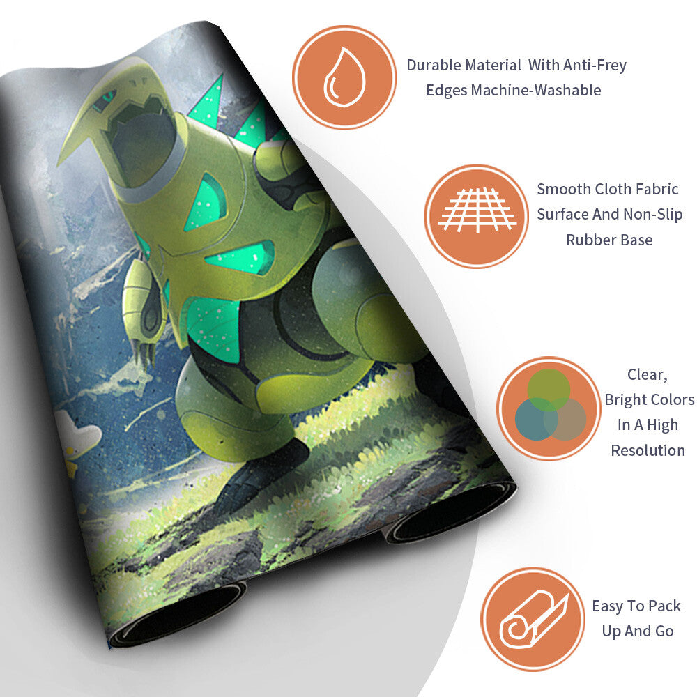 New Pokemon Tyranitar Playmat Stitched Edge with Free Bag | Pokemon TCG Playmat Stitched Edge | 329482