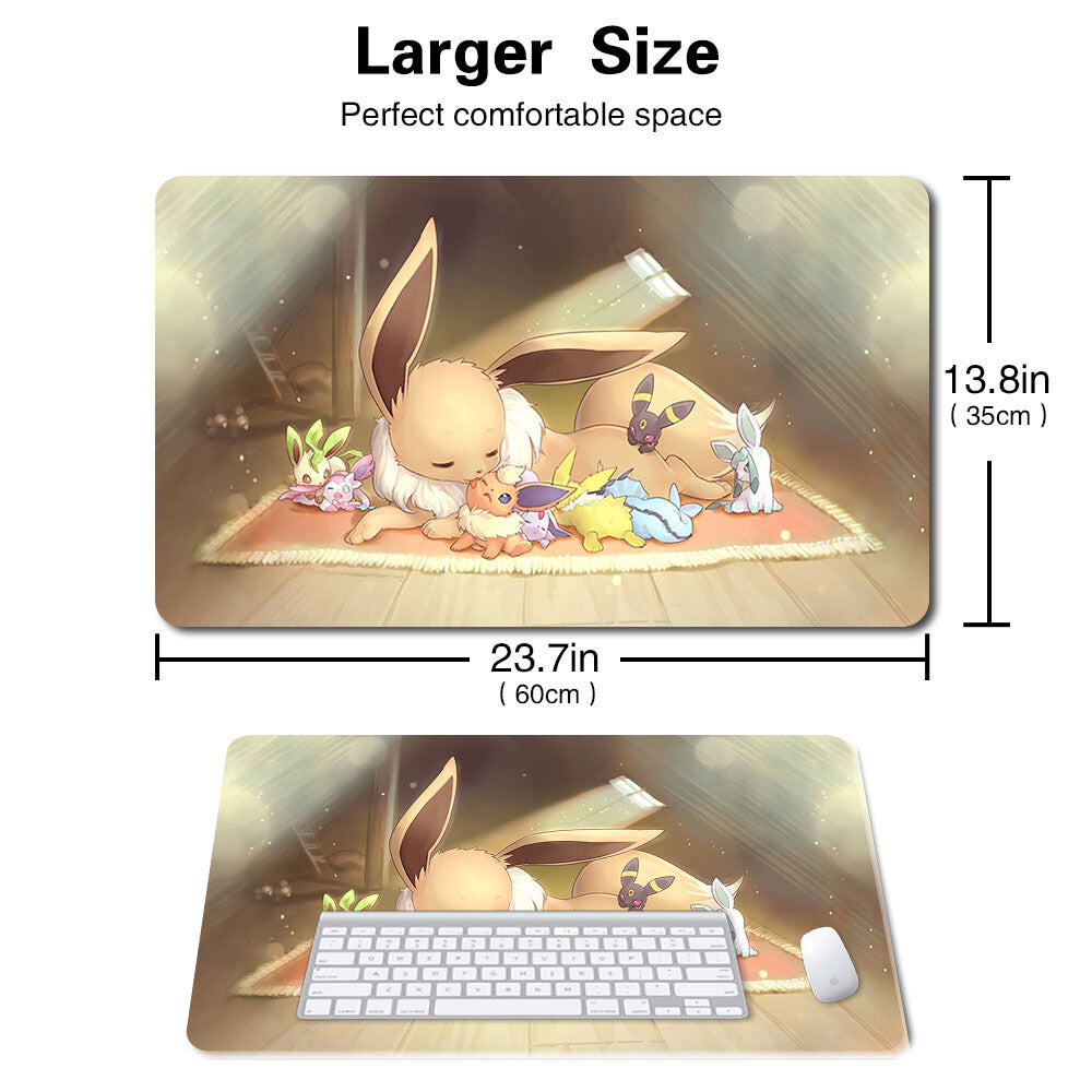 613932 - Board Game Pokemon Eevee Playmat Stitched Edge Games Mousepad Play Mat of TCG CCG