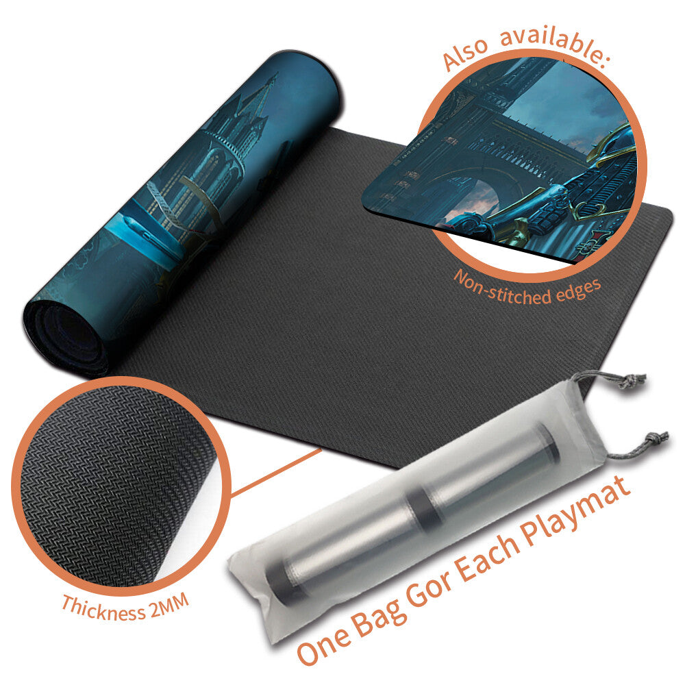 INQUISITOR GREYFAX- Board Game MTG Playmat Mousepad Playmat of TCG CCG Stitched Edge