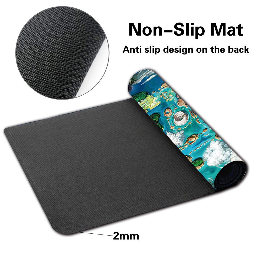 910141 - Board Game Pokemon Map Playmat Stitched Edge Games Mousepad Play Mat of TCG