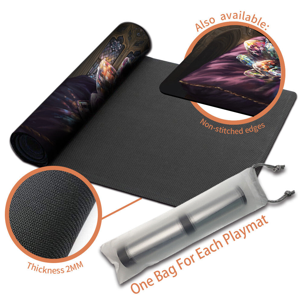 Jeweled Lotus - Magic The Gathering MTG Playmat TCG CCG MTG Playmat Stitched Edge