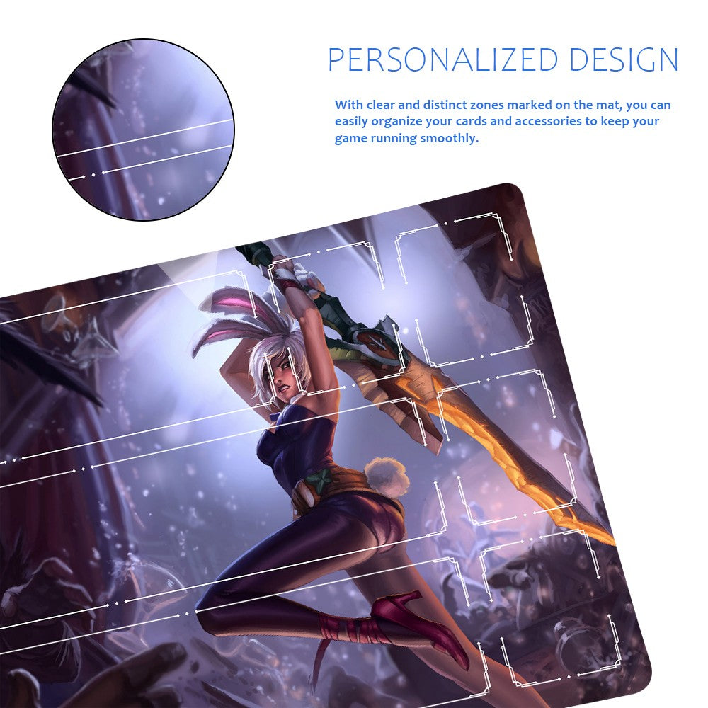 Riven - League Of Legends Riftbound Playmat 24x14 in + Free Storage Bag