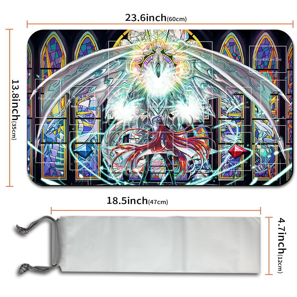 Yugioh Playmat Stitched Edge With Card Zones Yugioh Mouse pad Playmat Stitched Edge of Yugioh TCG | 201808