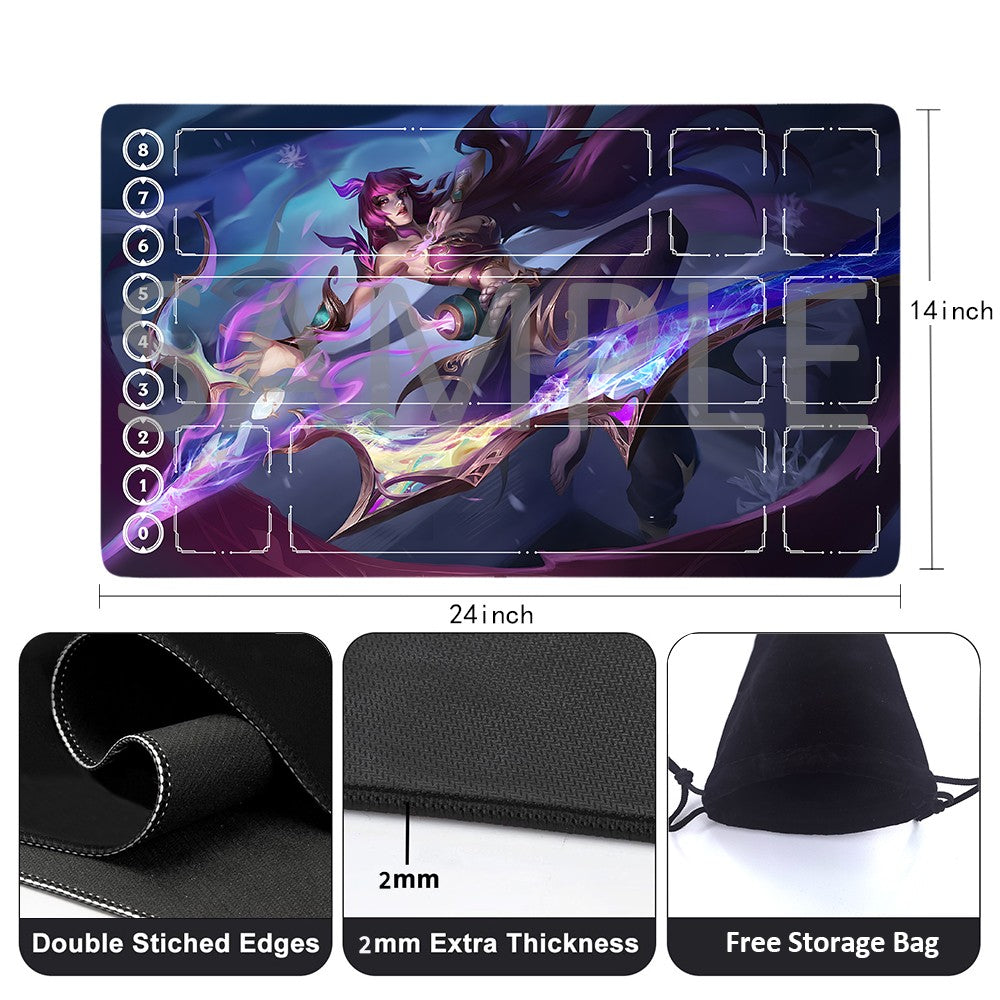 Ashe - League Of Legends Riftbound Playmat 24x14 in + Free Storage Bag
