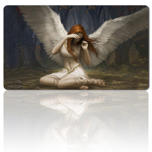 Angel of Flight Alabaster - Board Game MTG Playmat Mousepad Play Mat of TCG Stitched Edge