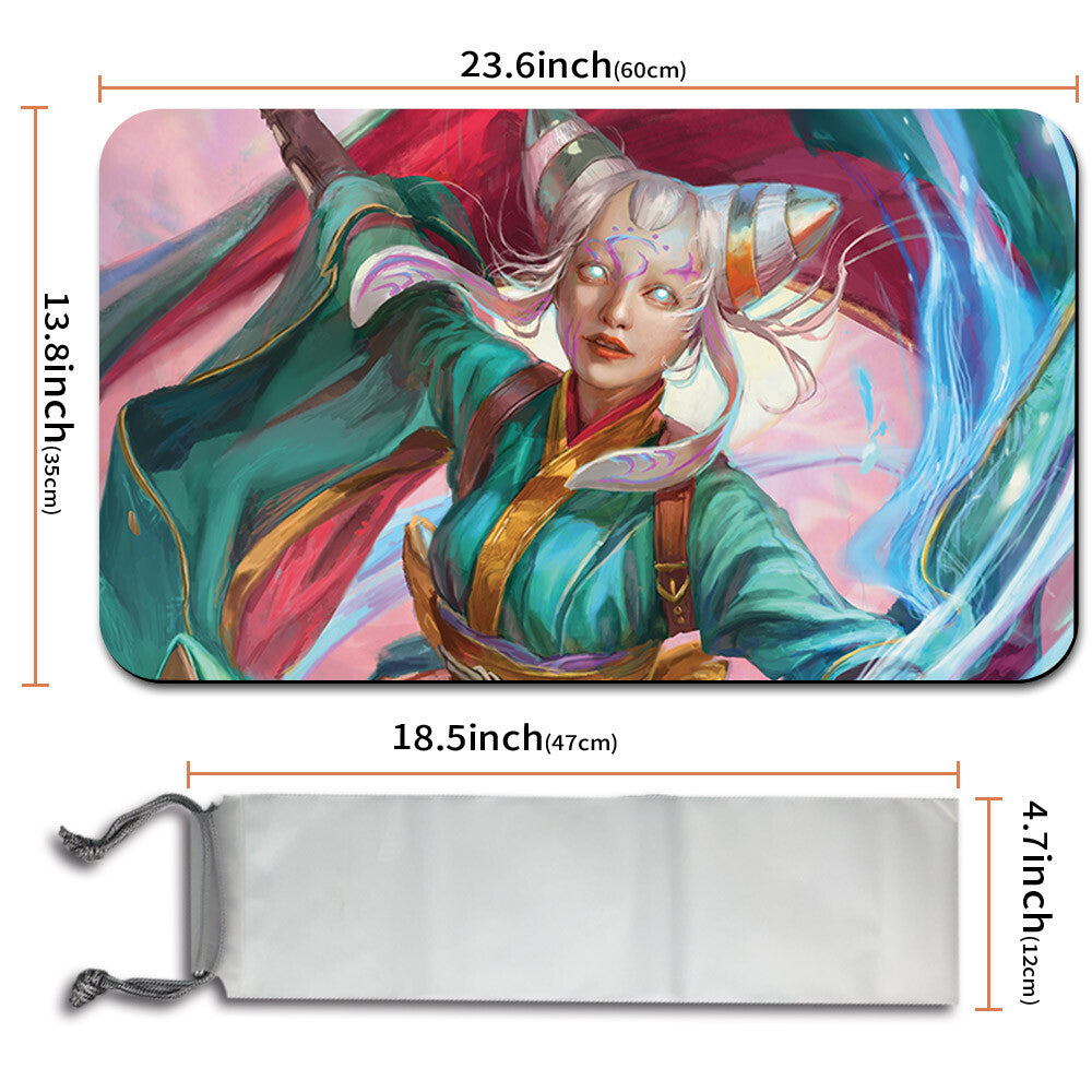 TAMIYO, SEASONED SCHOLAR - Magic The Gathering MTG Playmat TCG CCG MTG Playmat Stitched Edge