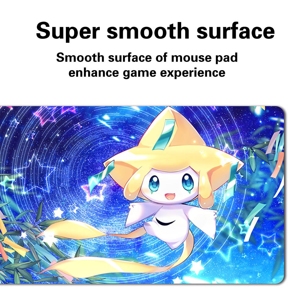 391286 - Board Game Pokemon Jirachi Playmat Stitched Edge Games Mousepad Play Mat of TCG