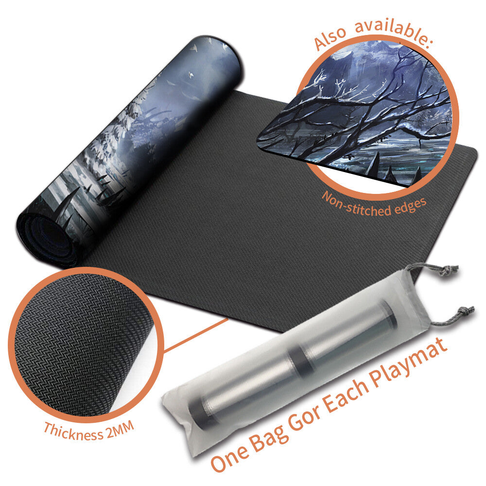 Wooded-Foothills - Magic The Gathering MTG Playmat TCG CCG MTG Playmat Stitched Edge