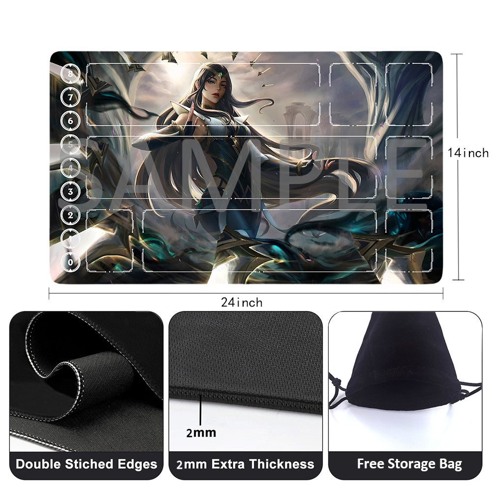 Irelia - League Of Legends Riftbound Playmat 24x14 in + Free Storage Bag