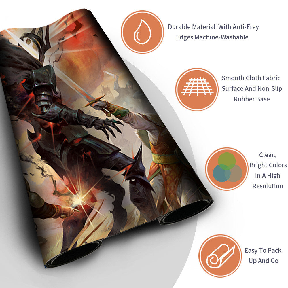 SMITE THE DEATHLESS - Magic The Gathering MTG Playmat TCG CCG MTG Playmat Stitched Edge