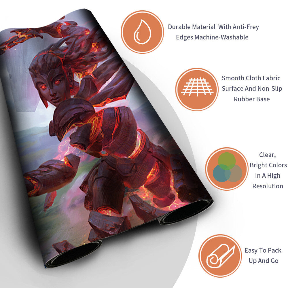 LAELIA, THE BLADE REFORGED - Magic The Gathering MTG Playmat TCG CCG MTG Playmat Stitched Edge