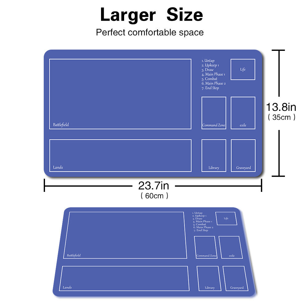 Blue - Board Game MTG Playmat Games Mousepad Table Mats Play Mat of TCG Stitched Edge