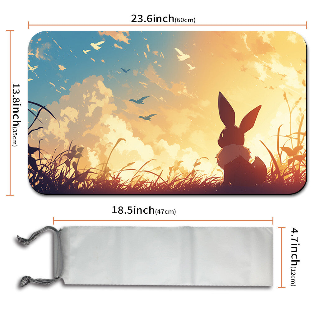 New Pokemon Eevee Playmat Stitched Edge with Free Bag | Pokemon TCG Playmat Stitched Edge | 1351901