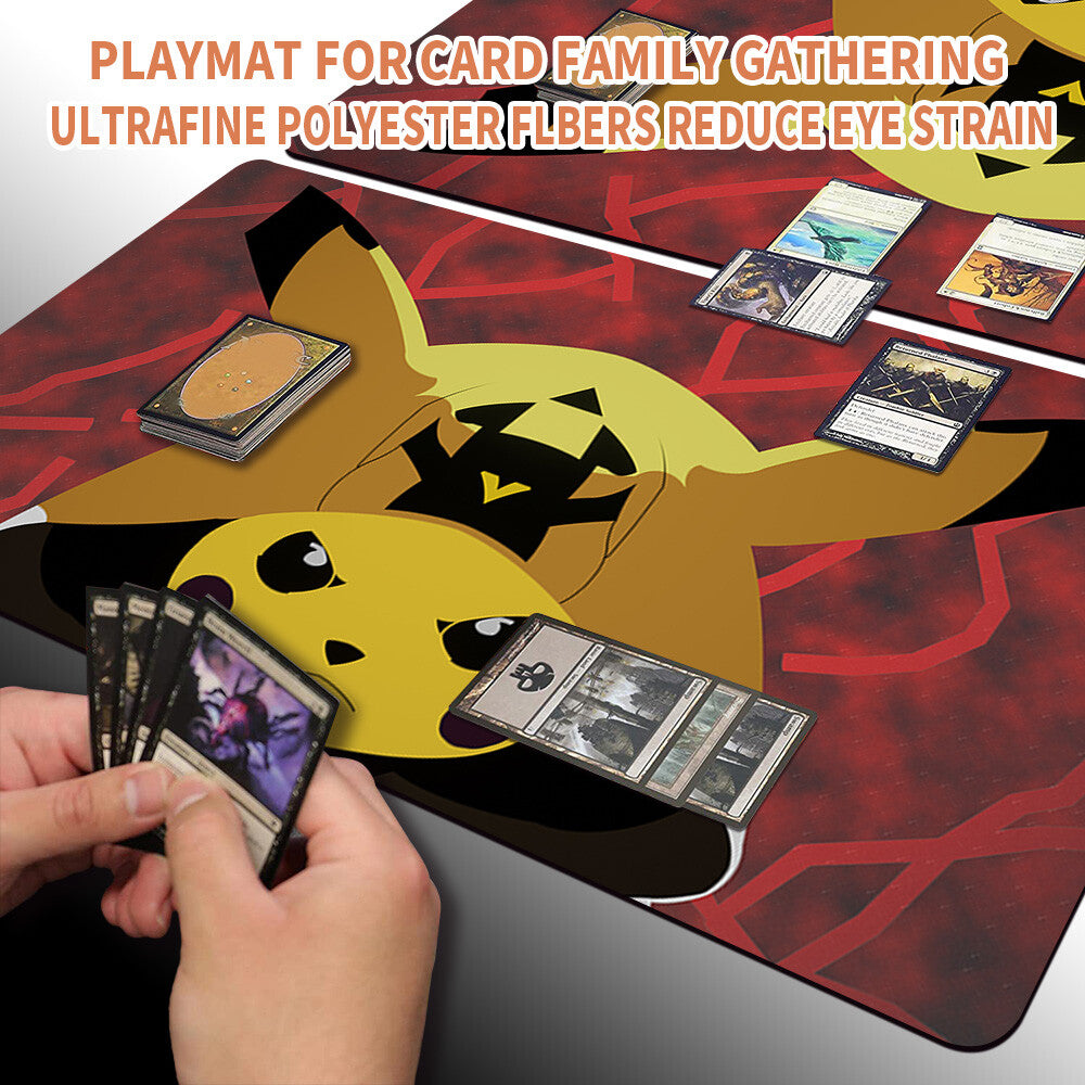 New Pokemon Pikachu Playmat Stitched Edge with Free Bag | Pokemon TCG Playmat Stitched Edge | 1351835