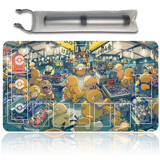 New Pokemon Psyduck Playmat Stitched Edge with Free Bag | Pokemon Playmat Stitched Edge With Zones | 702973