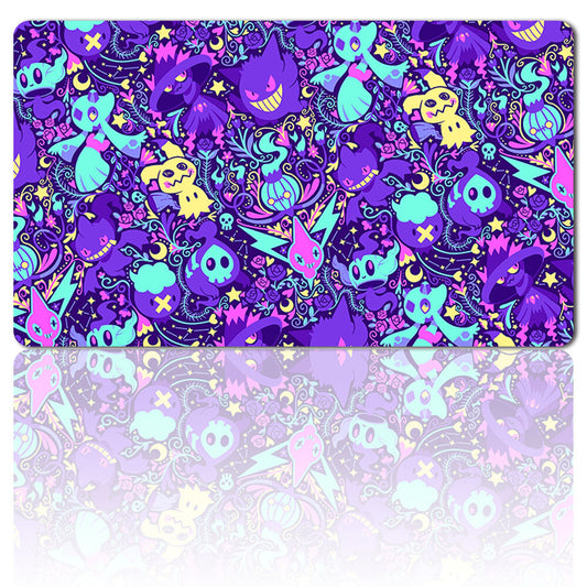 ghost - Board Game Pokemon Gengar Playmat Stitched Edge Games Mousepad Play Mat of TCG