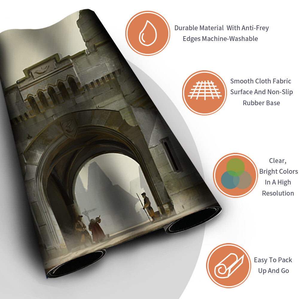 BALDUR'S GATE - Board Game MTG Playmat Magic The Gathering Playmat Stitched Edge