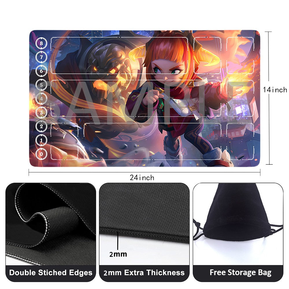 Annie Hastur - League Of Legends Riftbound Playmat 24x14 in + Free Storage Bag