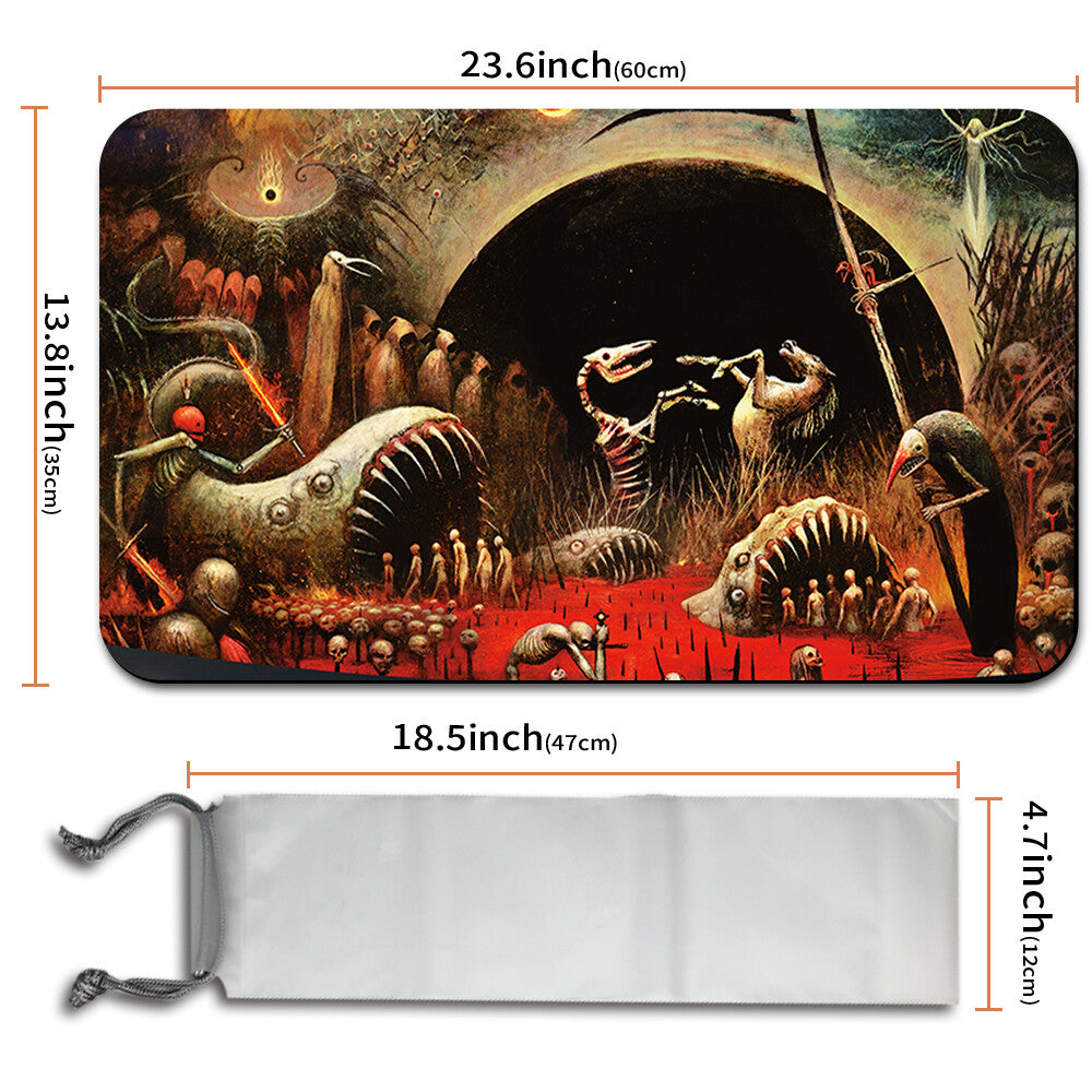 DAMNATION - Board Game MTG Playmat Magic The Gathering Playmat Size 60X35CM Stitched Edge