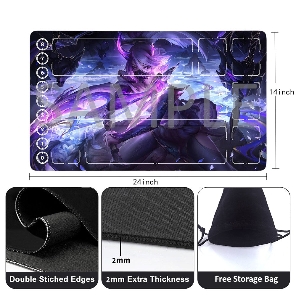Akali - League Of Legends Riftbound Playmat 24x14 in + Free Storage Bag