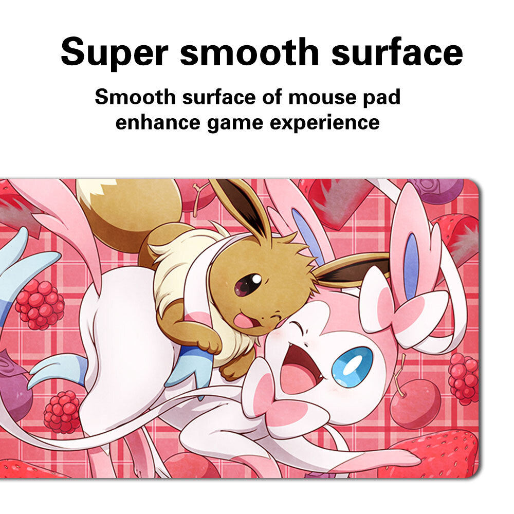 543302 - Board Game Pokemon Eevee Playmat Stitched Edge Games Mousepad Play Mat of TCG