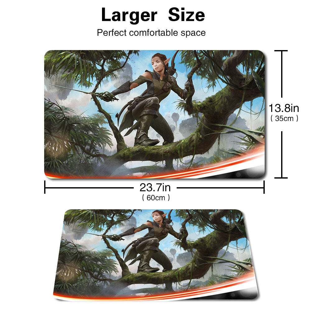 Nissa Vastwood Seer - Board Game MTG Playmat Games Mousepad Play Mat of TCG Stitched Edge