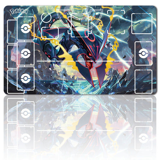 Rayquaza - Board Game Pokemon Playmat Stitched Edge Games Mousepad Play Mat of TCG CCG