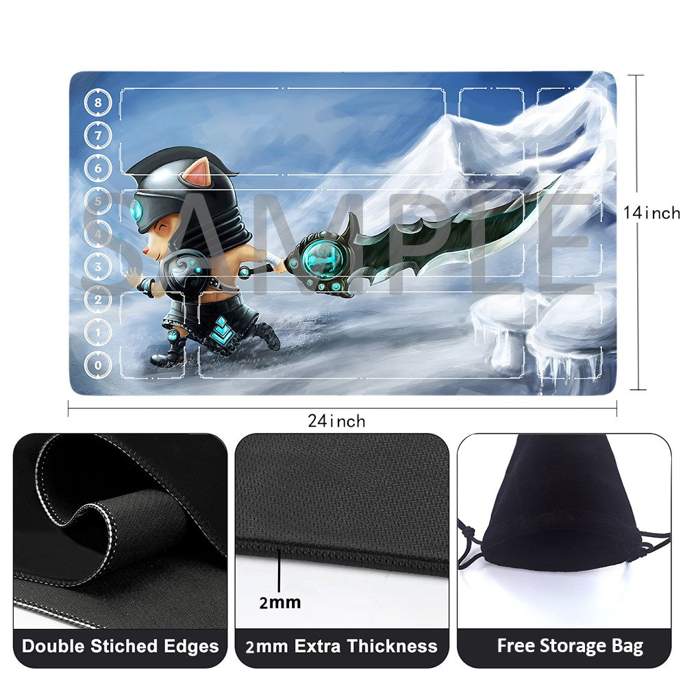 Tryndamere - League Of Legends Riftbound Playmat 24x14 in + Free Storage Bag