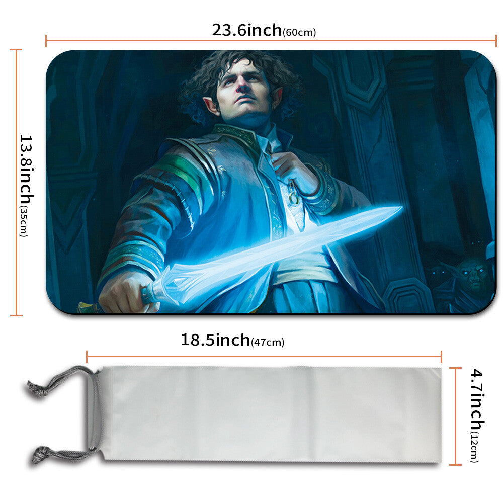 FRODO, DETERMINED HERO - Magic The Gathering MTG Playmat TCG CCG MTG Playmat Stitched Edge