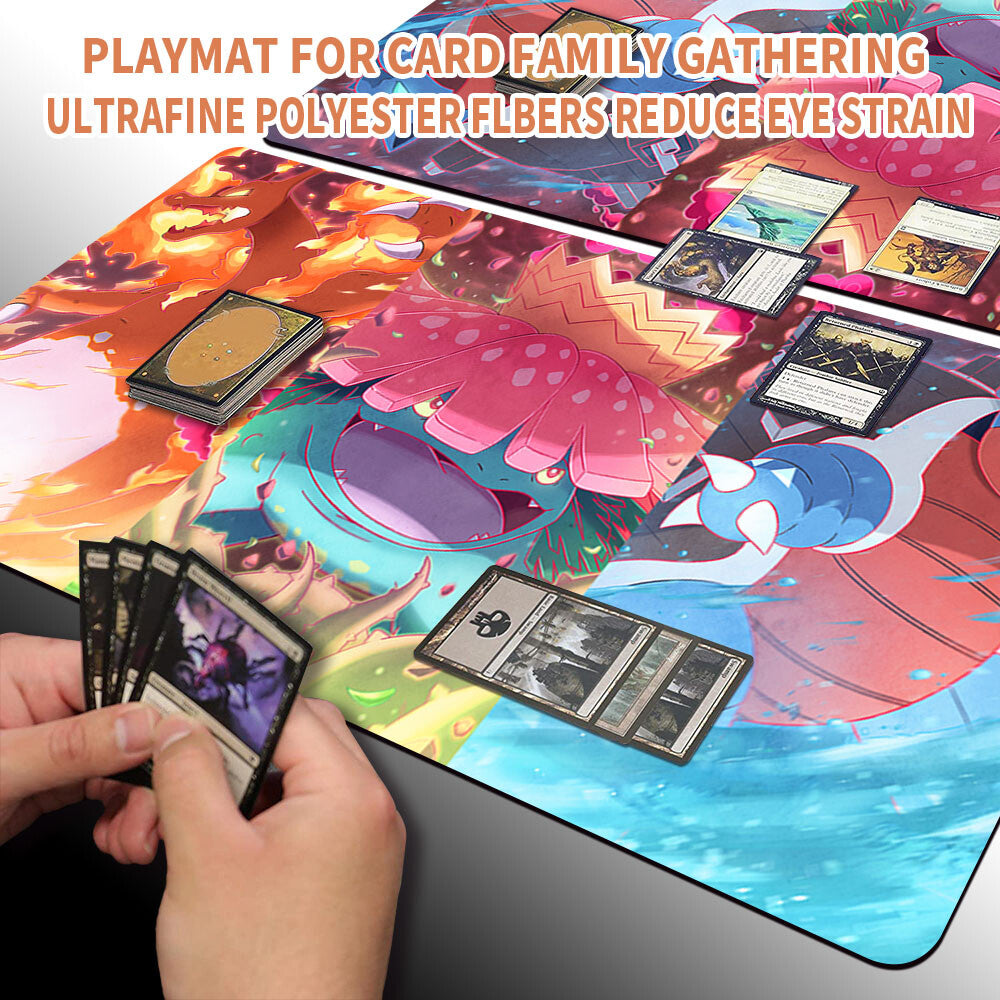 New Pokemon Playmat Stitched Edge with Free Bag | Pokemon Playmat Stitched Edge With Zones | 726432