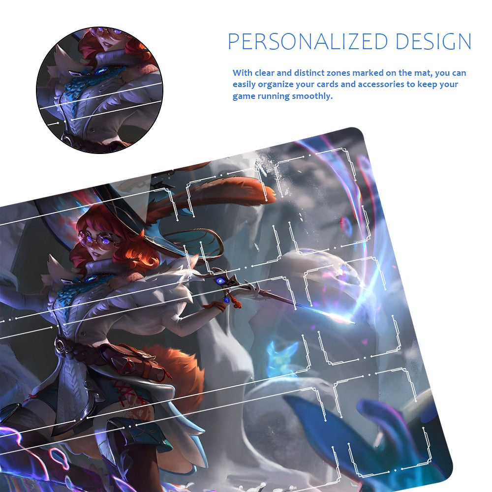 Aurora - League Of Legends Riftbound Playmat 24x14 in + Free Storage Bag