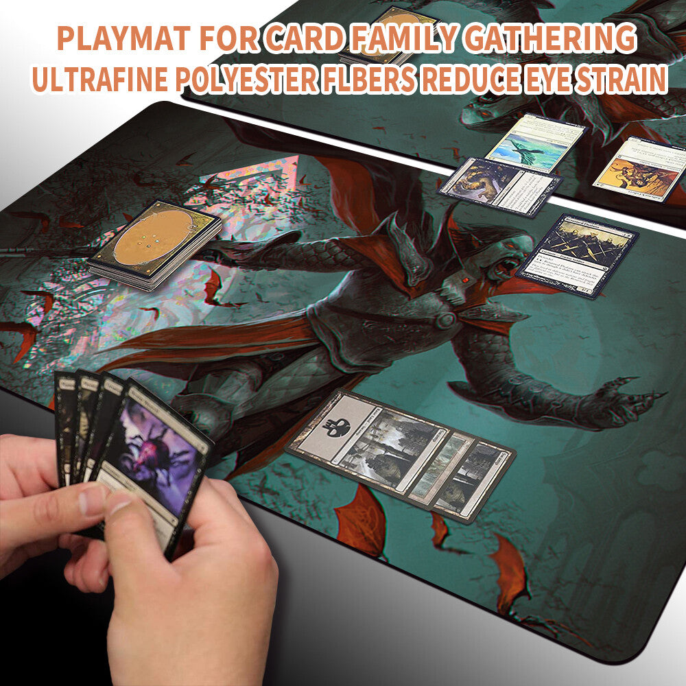 DRACULA, LORD OF BATS -Board Game MTG Playmat Magic The Gathering Playmat Stitched Edge