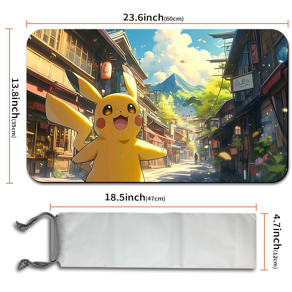 New Pokemon Pikachu Playmat Stitched Edge with Free Bag | Pokemon Playmat Stitched Edge With Zones | 391656
